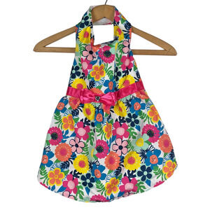 Vibrant Life Medium Dog Dress with Bow Beagle Standard Poodle Floral NEW